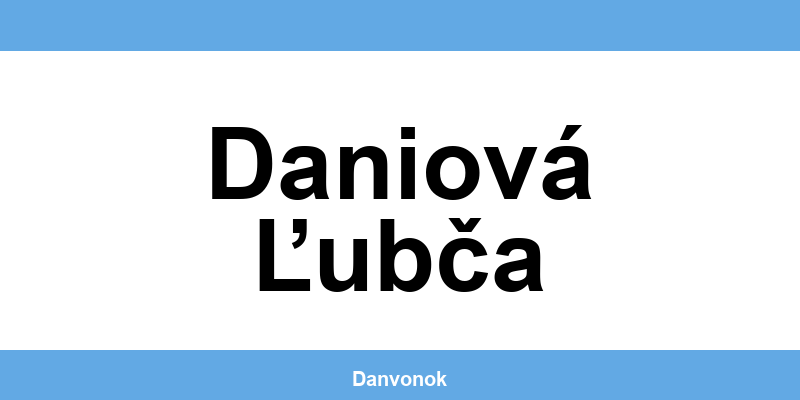 Daňový úrad v lokalite Daniová Ľubča – kontakt
